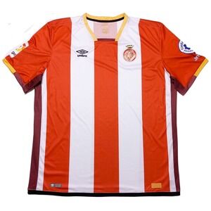 UMBRO Girona FC Soccer Football Jersey 2017-18 Red Stripe Spain La Liga XXL 2XL